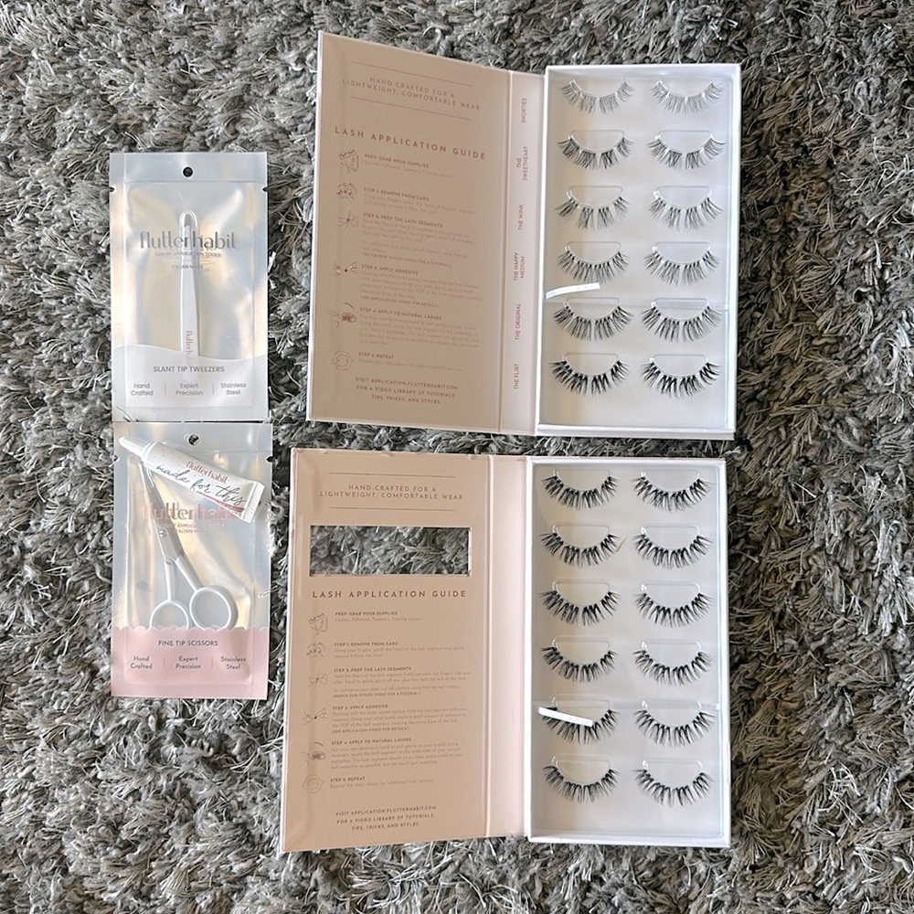 Flutterhabit Luxe Faux Mink Eyelashes Kit